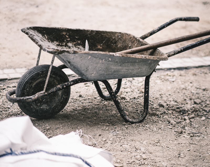 a wheelbarrow